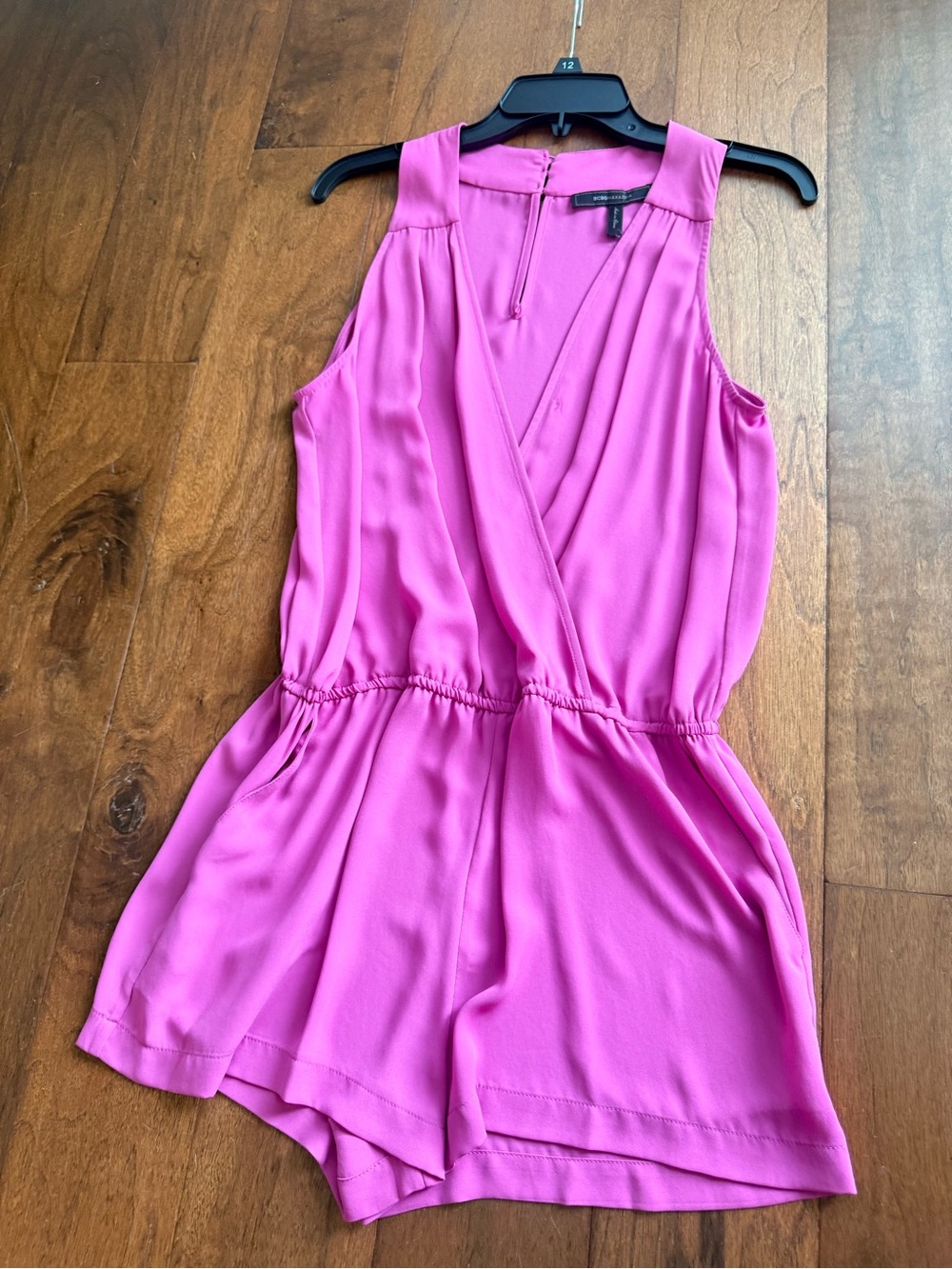 BCBGMaxAzria Hot Pink Sleeveless Romper